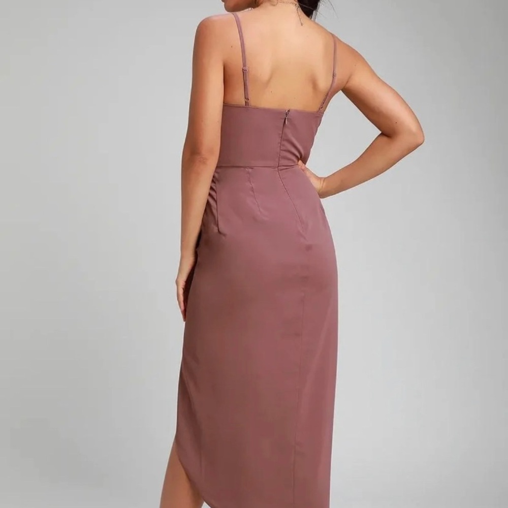Dusty Purple Tulip Midi Dress 🌿 - Picture 5 of 10
